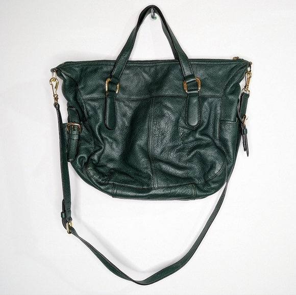 Lauren Ralph Lauren Green Leather Bag - Picture 1 of 15